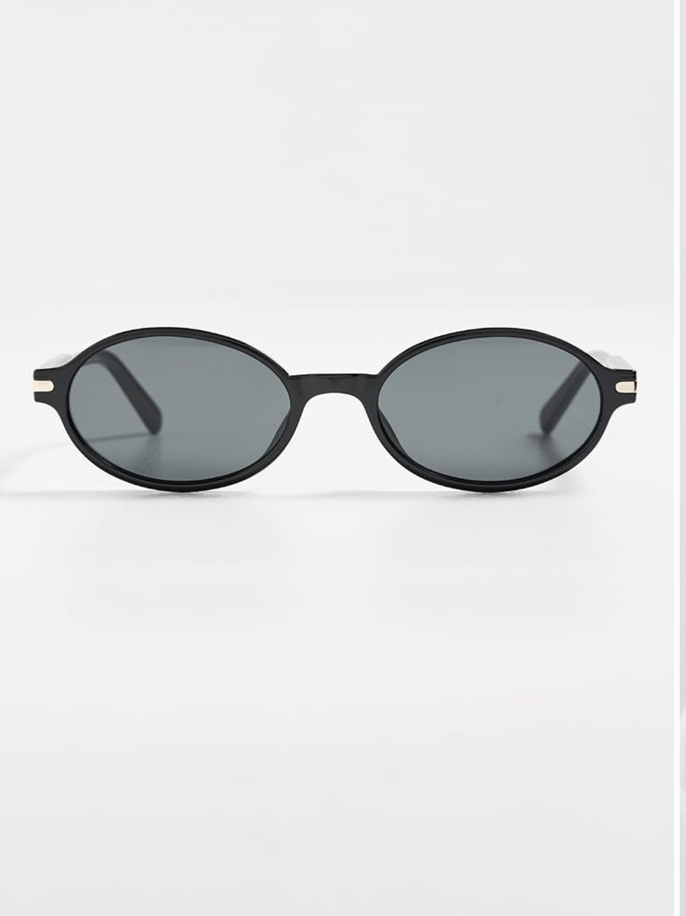 Quay Nevermind Oval Sunglasses - Black/Grey